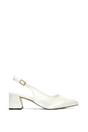 Ivory 'Virelai' Low Block Heel Bridal Heels With Slingback, Image 1 of 6