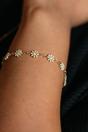 White Sunflower Charm Bracelet Boho Daisy Summer, Image 1 of 2
