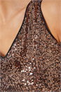 Gold Petite Sequin Sparkle  V-Neck Vest Top, Image 5 of 5