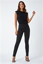 Black Diamante Embellished Stretch Jegging, Image 2 of 5