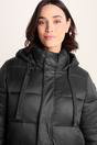 Black Cautley Long Padded Shower Resistant Jacket, Image 2 of 6