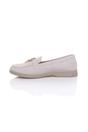 Light Grey AJVANI Light Grey Flat Slip On Smart Loafers, Image 3 of 4
