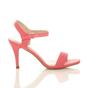 Coral Barely There Strappy High Heeled Sandals, Image 2 of 6