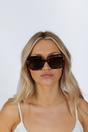Brown SVNX Brown Bold Square Sunglasses in Leopard Brown, Image 3 of 6