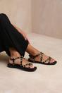 Black 'Montana' Gladiator Sandal With Stud Detail, Image 1 of 3