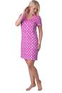 Pink Camille Lingerie Pink Polka Dot Lace Print Cotton Nightshirt, Image 2 of 5