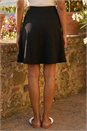 Black Textured Skater Skirt, Image 3 of 4