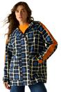 Navy Orla Kiely Mid Length Waterproof Jacket, Image 4 of 4
