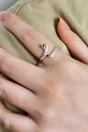 Silver Sterling Silver Leaf Wrap Ring, Image 2 of 4