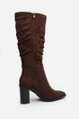 Dark Brown 'Quilla' Slouch Knee High Boots with Block Heel, Image 5 of 6