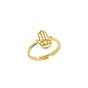 Gold Spero Gold Hamsa Hand Adjustable Ring in Sterling Silver, Image 1 of 3
