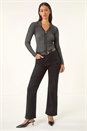 PEWTER Dusk Zip Front Collared Knit, Image 2 of 5
