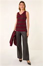 Red Shimmer Knitted Top, Image 2 of 5