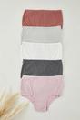 Multi WOVCOR Multi 5 Pack Plain High Waist Seamfree Briefs Set, Image 3 of 3