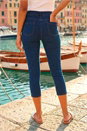 Indigo Cropped Stretch Denim Jegging, Image 3 of 4