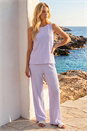 Lilac Dusk Textured Longline Stretch Top, Image 1 of 5