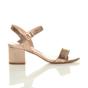 Rose Gold AJVANI Rose Gold Mid Block Heel Strappy Sandals, Image 2 of 6