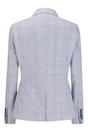 Blue Womens Blue Check Wool Blend Tweed Blazer, Image 4 of 5