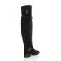 Black Low Heel Riding Over The Knee Boots, Image 4 of 8
