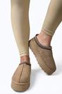 Camel iKrush Camel Jolene Aztec Detail Low Ankle Platform Slipper Boots, Image 7 of 8