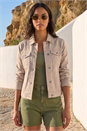 Natural Classic Cotton Denim Jacket, Image 1 of 4