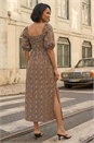 Camel  Dusk Animal Print Midi Dress, Image 2 of 4