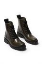 Dark Green Womens Soft Lace-Up Ankle Boots -RAGI539, Image 2 of 5