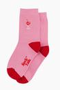 Pink Embroidered Aperitivo Spritz Cotton Socks, Image 3 of 4