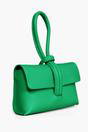 Green Sarta Green Italian Leather Wristlet Clutch Bag, Image 3 of 4