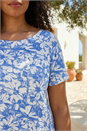 Navy  Curve Bardot Floral Stretch Top, Image 4 of 4