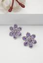 Lilac Lilac Floral Stud Earrings, Image 2 of 5