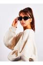 Black Angular Cat-Eye Sunglasses, Image 7 of 7