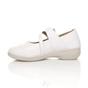 White Flat Comfort Mary Jane Shoes, Image 3 of 6