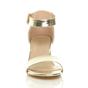 Gold AJVANI Gold Mid Block Heel Ankle Strap Sandals, Image 6 of 6