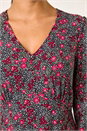 PINK Disty Floral Print V-Neck Stretch Dress, Image 5 of 5