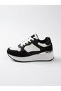 Black iKrush Black Amber Womens Chunky Platform Trainers, Image 1 of 3
