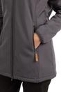 Charcoal Kristen Long Hooded Waterproof Jacket, Image 6 of 8