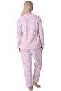 Pink Camille Lingerie Pink Supersoft Printed Full Length Pyjama Set, Image 3 of 5