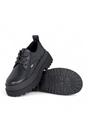Black Womens Chunky Lace-Up Derby Shoes Pluto, Image 4 of 6