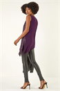 Purple Sparkly Asymmetric Stretch Vest, Image 3 of 5