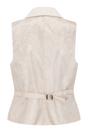 Cream Infinity Leather Cream Women's Cream Wool Blend Tweed Waistcoat, Image 4 of 4