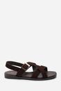 Dark Brown Where's That From Dark Brown Capri Cross Over Open Toe Sandal, Image 2 of 6