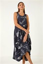  Abstract Bubble Hem Midi Dress, Image 2 of 5