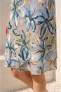 Light Grey Floral Print Double Layer Dress, Image 4 of 4