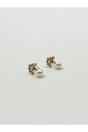 Gold Pearl Stud Earring with Diamante Tree in Gold - Gift Boxed, Image 1 of 5