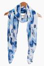 Blue Sarta Blue Abstract Ikat Lightweight Scarf, Image 3 of 3