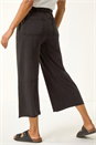 Black Jersey Cargo Culotte, Image 3 of 5