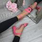 Coral AJVANI Coral Mid Block Heel Ankle Strap Sandals, Image 5 of 6