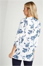 Ivory  Floral Burnout Jersey Blouse, Image 2 of 4