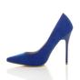 Royal Blue AJVANI Royal Blue High Stiletto Heel Pointed Toe Court Shoes, Image 3 of 6